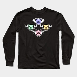 When Pigs Fly: Rainbow Long Sleeve T-Shirt